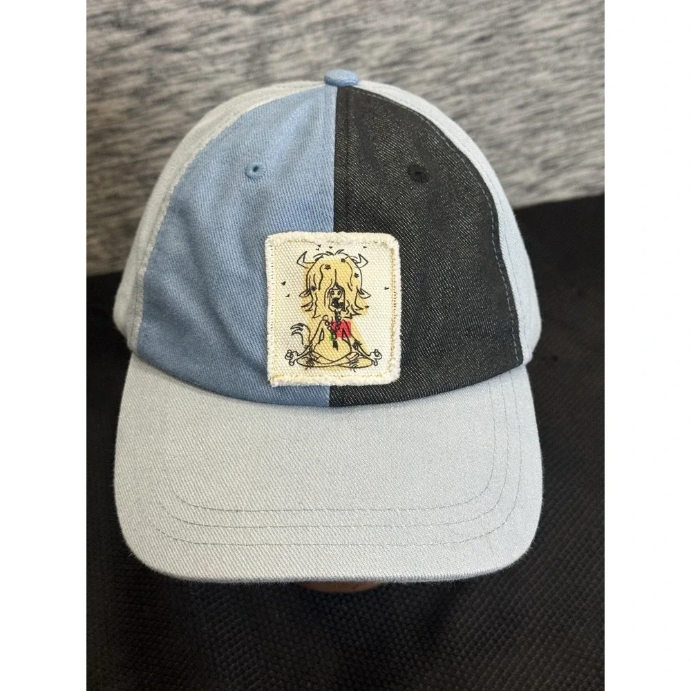 Disney Parks‎ Zootopia Yak Yoga Denim Adjustable Baseball Hat NEW Colorblock